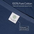thumbnail image 4 of King 100% Cotton 4 Layered Blanket [Navy Blue], 4 of 15