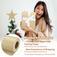 thumbnail image 3 of Uxcell 1 pack Wrapping Paper, Craft Paper Packing Paper 12" x 500"(42') Brown, 3 of 7