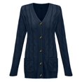 thumbnail image 5 of Pull Hiver Cardigan Manches Longues Boutonnage Ouvert sur le devant avec Poche, 5 of 5