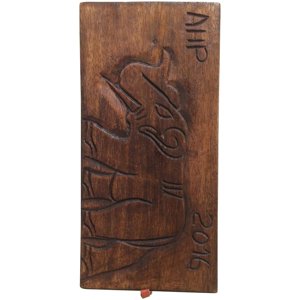 Africa Heartwood Project African Oware (mancala) Seed Board Game - Folding Square Shape - Hancarved, Solid Wood with Seeds - Free Instructions - from