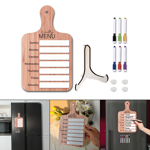 Fakrich Table de menu hebdomadaire pour la cuisine, planificateur de repas magnétique pour réfrigérateur, planiseur de repas hebdomadaire pour frigo menu planificateur 6 Marqueurs à effacement sec
