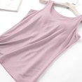 thumbnail image 4 of UPPADA Débardeurs pour Femmes en Modal Rembourré avec Soutien-Gorge Intégré, Col Rond, Camisole Sans Manches avec Soutien-Gorge Sans Armatures, Chandails Ajustés Décontractés, T-Shirt, Grande Taille, Hauts Confortables, Débardeur pour Femmes Grande Taille Rose, G, 4 of 7