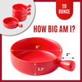thumbnail image 4 of Soup Bowls 20 Ounce Set Of 4 Porcelain Matte Glaze Bowl with Handle French Onion Soup Bowl, 4 of 8