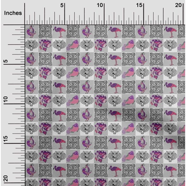 oneOone Organic Cotton Poplin Twill Fabric Patchwork Block Printed Fabric 1 Yard 42 Inch Wide
