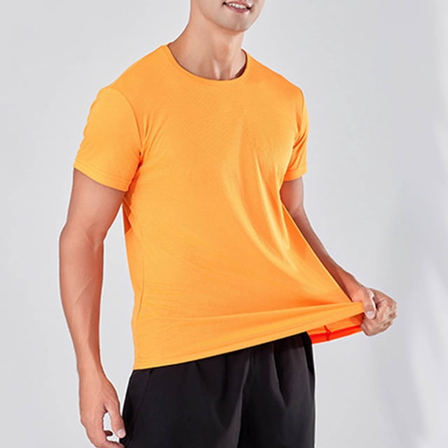 Compression Shirts for Men Quick Drying Summer Gym Shirts Breathable Stretchy Short Sleeve Crew Neck Basic T-Shirts for Activewear
