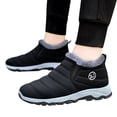 thumbnail image 3 of Kcodviy Winter Men Snow Boots Mens Boots Size 14 Snow Boots Flat Bottom Non Slip Men Snow Boots Zipper Waterproof Solid Color High Top Short Plush Warm Boots for Snow for Men and Comfortable, 3 of 8