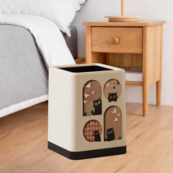 LHNFT Household Trash Can With Lid High Looking Trash Basket Bedroom And Living Room With Wheels Convenient Multi Functional Enlarged Trash Can