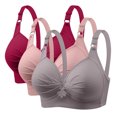 thumbnail image 1 of Timegard 3pc Plus Size Bras for Women Wireless Adjustable Strap Full Support Breathable Everyday Bra, 1 of 5