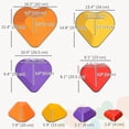 thumbnail image 2 of Qaba 11-Piece Multi-Color Stepping Stones - Balance & Sensory Play for Ages 3-8 - Indoor/Outdoor Activity Set, 2 of 7