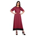 thumbnail image 1 of Moomaya Robe Plissée Imprimée Tunique à Manches au Coude Tenue d'Été Kurti pour Femmes, 1 of 5