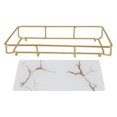 thumbnail image 2 of Vanity Tray, Modern Iron Glass Countertop Organizer for Bathroom, 2 of 7
