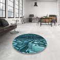 thumbnail image 4 of Ahgly Company Tapis d'Intérieur Lavable en Machine Carré Bleu Mer Profonde, 6 Pieds Carré, 4 of 7