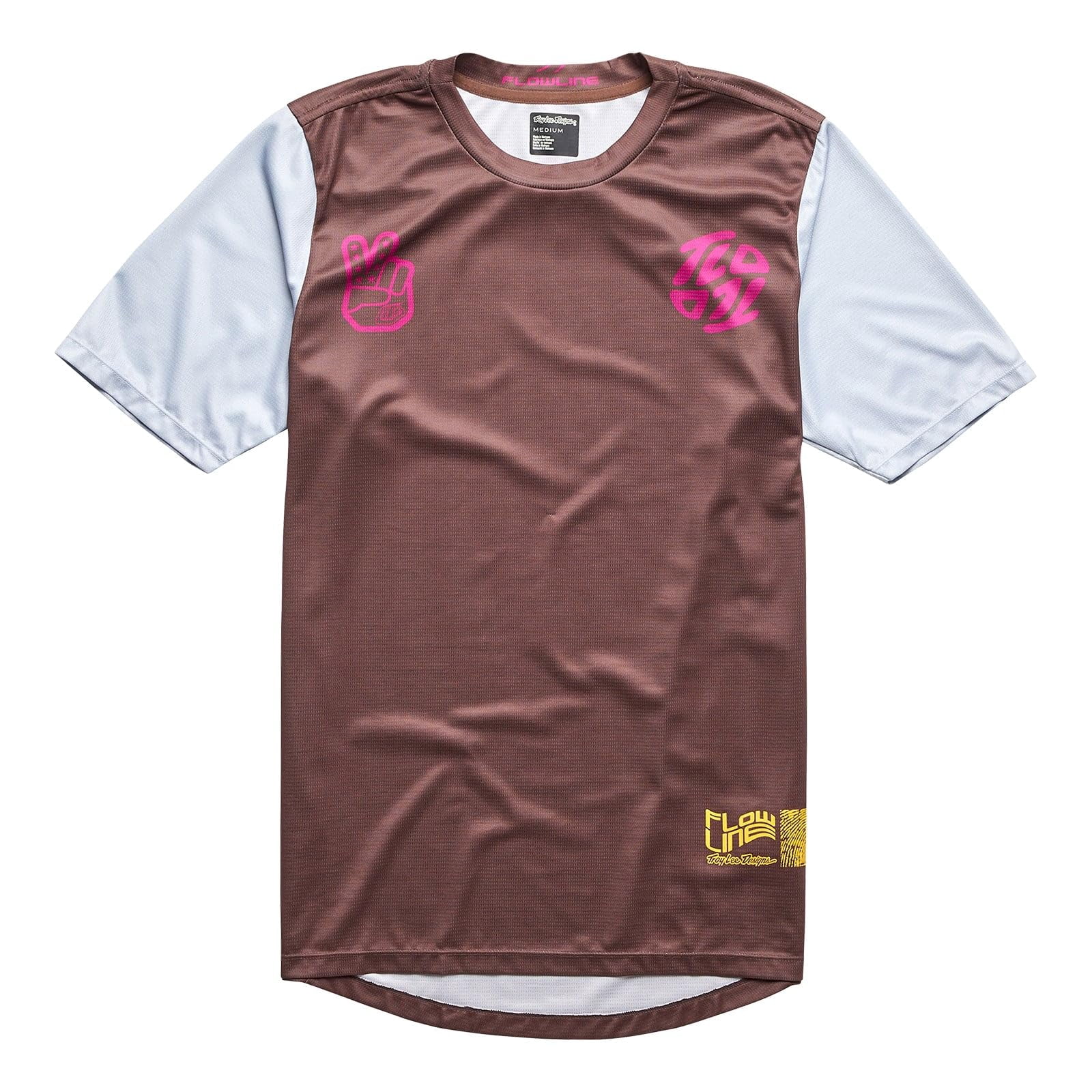 Troy Lee Designs Short Sleeve Flowline Youth Mountain Bike Jersey Flipped Chocolate Medium