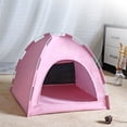 thumbnail image 4 of Tente pour Animaux de Compagnie pour Chiens et Chats, Maisonnette pour Animaux de Compagnie Pliable et Respirante pour Toutes les Saisons, Tapis Rafraîchissant Réversible, Lit Douillet pour Animaux de Compagnie Intérieur Extérieur, 4 of 8