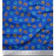 thumbnail image 1 of Soimoi Poly Georgette Fabric Coral Ocean Print Fabric by Yard 42 Inch Wide, 1 of 2