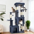 thumbnail image 2 of EDTara 61" Cat Tree Tower, Sturdy Modern Multi-Level Cat Furniture for Maine Coons and Large Indoor Cats With Jumbo Perch, 2 Spacious Condos, Durable Sisal Posts, and Hanging Play Balls, 2 of 7