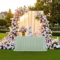 thumbnail image 4 of Kadlawus Tulles Table Skirt, Wedding Birthday Banquet Decorative Table Skirt, Ruffled Transparent Tablecloth for Party Dessert Table Decor, 4 of 6