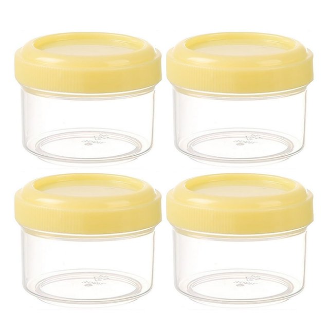 SUTENGDA Salad Dressing Container- 35ml Small Containers with Lids Leakproof Condiment Containers Reusable Plastic Sauce Containers Stackable Small Dipping Sauce Cups Set Without BPA (4