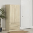 thumbnail image 1 of South Shore Haven 2-Door Armoire with Drawers, in Bleached Oak, 1 of 13