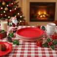 thumbnail image 1 of Articles de Fête de Noël Assiettes Rouges Vaisselle Festive Assiettes en Papier pour Fête de Noël, 1 of 6