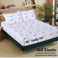 thumbnail image 4 of RUVANTI 100% Cotton Queen Sheets, Percale Queen Sheet Set, Puppy Me, 4 of 5