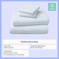 thumbnail image 3 of Mainstays Kids Microfiber Bed Sheet Set, Queen, Aqua Stripe, 4 Pieces, 3 of 8