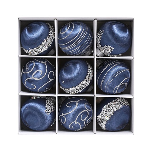 Birdeem 9Pcs Christmas Ball Ornaments Tree Decorations,3.14 Inch Christmas Bulbs Ornaments for Christmas Tree Ornaments Tree Skirt Home Party Holiday Decor
