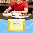thumbnail image 1 of Ecohintz Plastic Folders A5 Expanding File Folder - Snap-Closure Document Organizer with Pockets | Transparent School/Office Pouch, Plastic Folders with Snap Closure, Yellow, 1 of 9