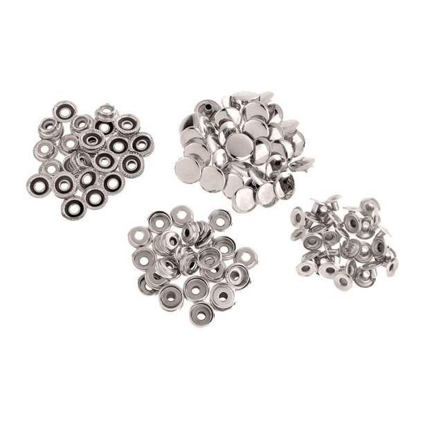 30 Ensembles de Boutons-Pression en Métal Bouton-Poussoir Popper pour Vêtements en Cuir Veste 15 mm