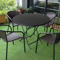 thumbnail image 3 of Round Table Cloth Protector 27.5-33.5" Table Cover Backed Vinyl Tablecloth Party black, 3 of 8