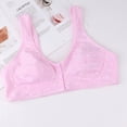 thumbnail image 4 of Virmaxy 2PC Womens Wireless Bra Oversized Gathering Comfortable Breathable Underwear Everyday Bra 2PC Comfortable Lace Breathable Bra Underwear No Rims Pink-2 L, 4 of 5