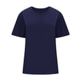 thumbnail image 4 of Posijego T-Shirts de Course pour Femmes en Coton à Manches Courtes T-Shirt à Col Rond Décontracté Ample Hauts Athlétiques pour Femmes, 4 of 7
