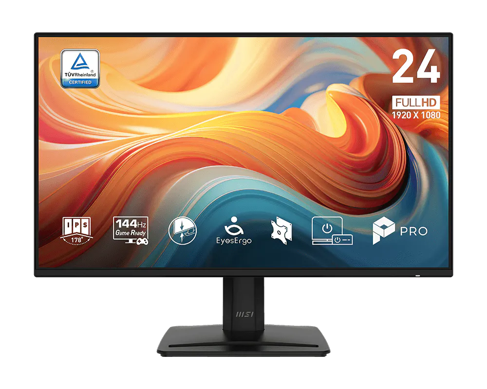 MSI 24" 1920 x 1080 (FHD) 144Hz 1ms (MPRT) / 4ms (GTG) Moniteur IPS avec Inclinaison Ajustable (PRO MP242 E14A)