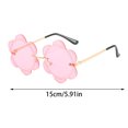 thumbnail image 2 of Rimless Heart Shaped Metal Frame Sunglasses for Outdoor Cycling and Party Events, 2 of 4