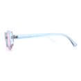 thumbnail image 4 of SA106 Womens Simple Classical Oval Thin Plastic Sunglasses Blue Pink, 4 of 4