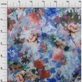 thumbnail image 3 of oneOone Viscose Jersey Medium Blue Fabric Abstract Floral Craft Projects Decor Fabric Printed By The Yard 60 Inch Wide, 3 of 4