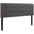 thumbnail image 1 of Lennox Tufted Upholstered Queen Size Headboard in Gray Vinyl, 1 of 9