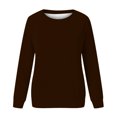 thumbnail image 4 of Pisexur Chandails en Molleton pour Femmes Couleur Unie Col Rond Chandail en Molleton Manches Longues Chandail Basique Chandails en Molleton Décontractés Amples Surdimensionnés pour Femmes Chandails en Molleton d'Automne, 4 of 4