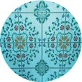 thumbnail image 1 of Ahgly Company Tapis d'Intérieur Lavable en Machine Carré Transitionnel Vert Mer Clair, 3 Pieds Carré, 1 of 7