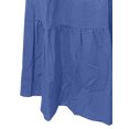 thumbnail image 4 of Sexy Dance Robe Longue pour Femmes, Décor de Boutons, Robes Maxi, Col en V, Plissée, Manches Longues, Bleu Foncé, S, 4 of 5