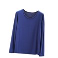 thumbnail image 1 of MeetoTime T-Shirts à Col Rond à Manches Longues pour Femmes Camisoles Confortables T-Shirts Doux de Couleur Unie sous-Vêtements, 1 of 6