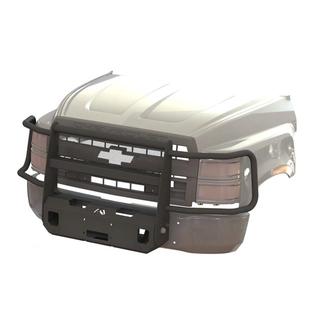 Fab Fours Winch Mount KC20-N3751-1 With Grill Guard And Mesh Insert