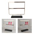thumbnail image 4 of lionlar Personal Use Jewelry Display Stand Multi-layer Earring Stud Holder Marble Base, 2 Tier Black Base, 4 of 9