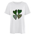thumbnail image 2 of QIPOPIQ T-Shirts à Manches Courtes pour Femmes à Col Rond St. Patrick's Day T-Shirts pour Dames T-Shirt Shamrock T-Shirt Vert T-Shirts St Patricks Day T-Shirts Léopard Cœur T-Shirts Amples pour les Fêtes T-Shirts Graphiques Aubaines, 2 of 4