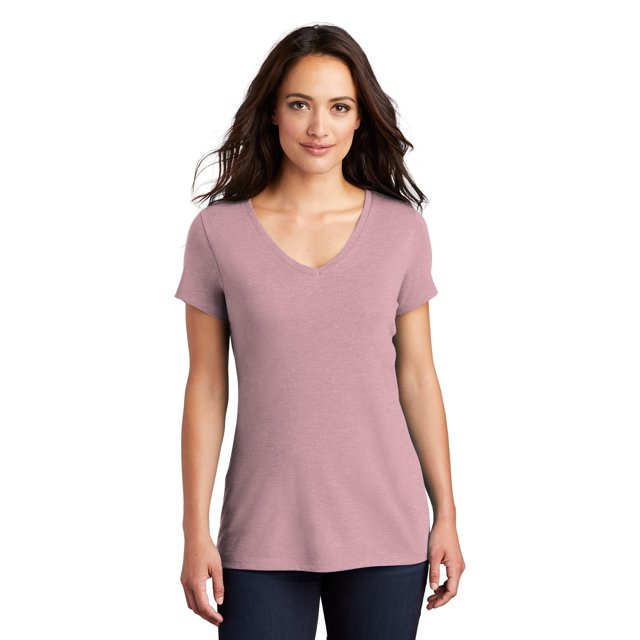 District T-Shirt Parfait à Col en V pour Femmes - DM1350L