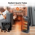 thumbnail image 4 of Comfort Zone Space Heaters for Indoor Use, Portable Electric Heater, Adjustable Thermostat, Infrared Heat, Quartz Tower Space Hea, 4 of 9