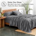thumbnail image 4 of Bare Home Ultra-Soft Stretchy Sheet Set - Premium 1800 Collection - Deep Pockets - 3 Piece - Twin, Gray, 4 of 8