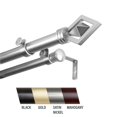 thumbnail image 1 of Central Design 100-69-485-D Lance Tringle à Rideaux Double 1 Po, 48-84 Po - Nickel Satiné, 1 of 1