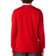 thumbnail image 3 of Jerzees Youth DRI-POWER Active Long Sleeve Crew T-Shirt, M, True Red, 3 of 3