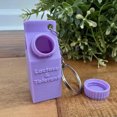 thumbnail image 2 of Unique Milk Carton Pill Container Keychain Practical Pill Holder Keychain 3D And Fun Accessory For Keys Very Suitable purple, 2 of 8